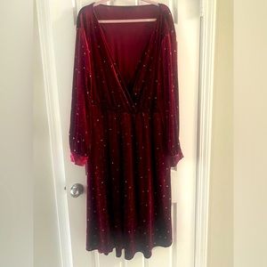 Bloomchic red velvet dress